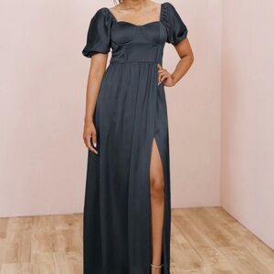 REVELRY- Isabella Satin Dress